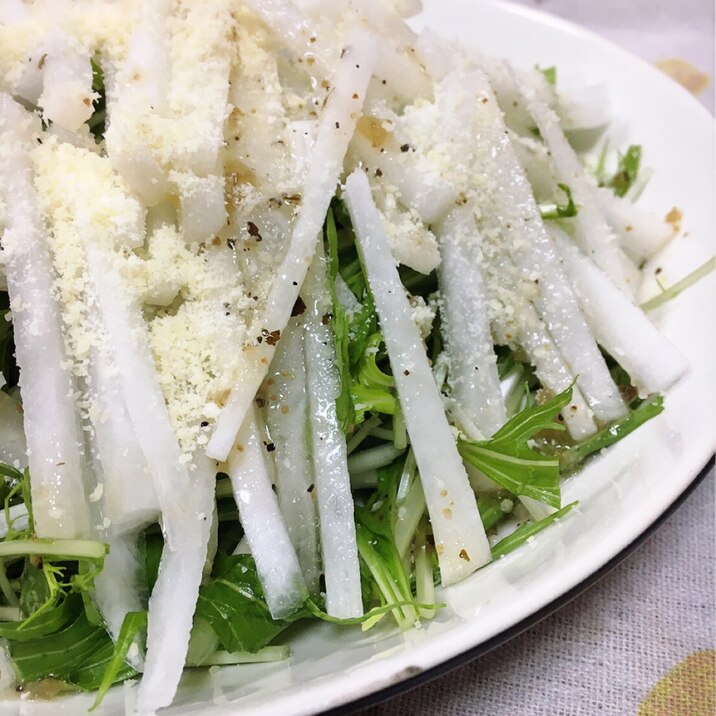 イタリアン店長直伝‼ 水菜と大根うまうまサラダ♡